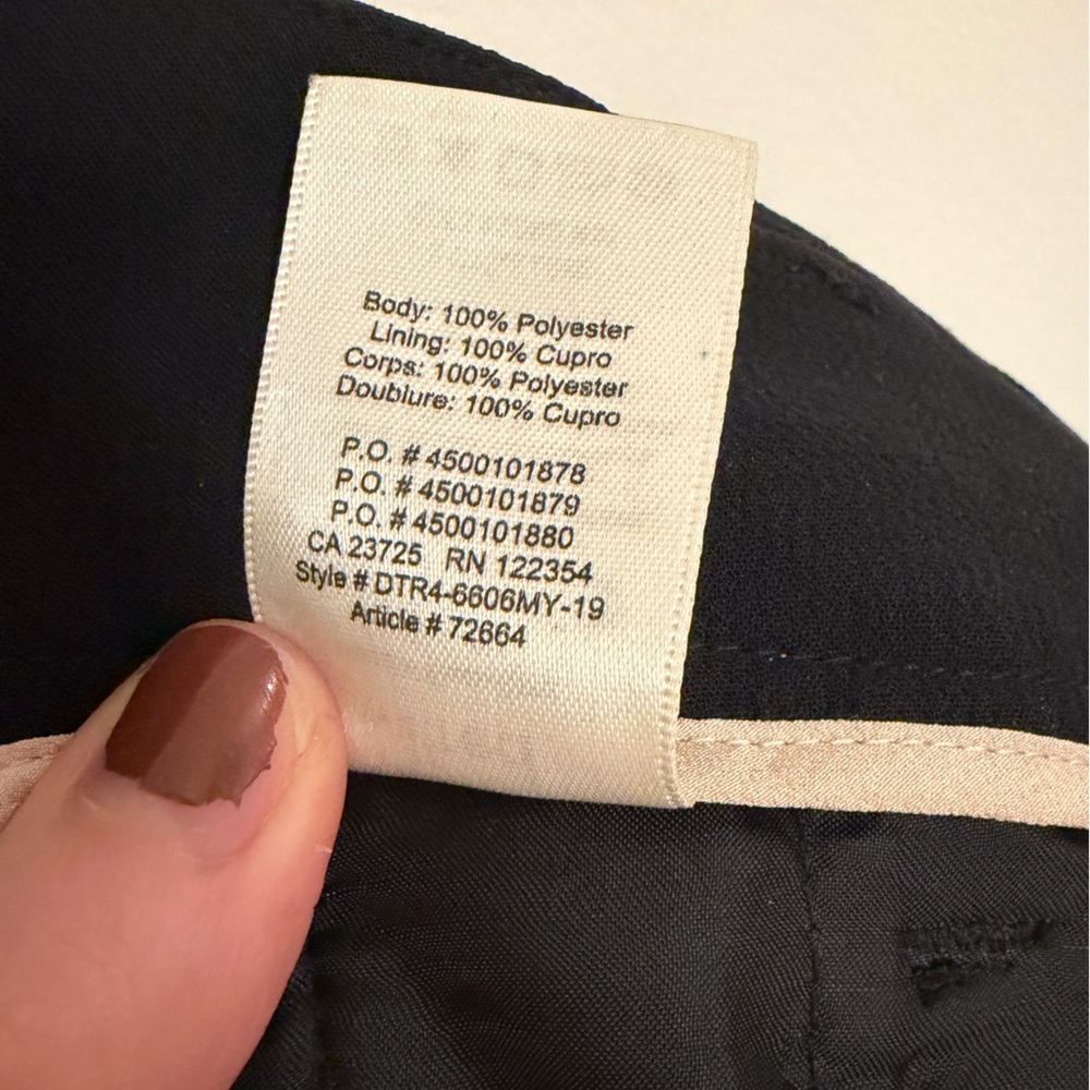 Aritzia Wilfred Straight Cropped Black Slacks with Side Stripes - Picture 6 of 7